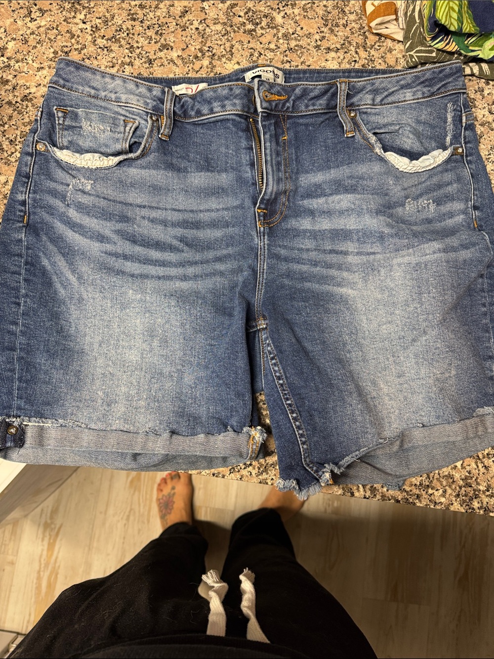 Vigoss Denim Cutoff Women's Shorts - Blue